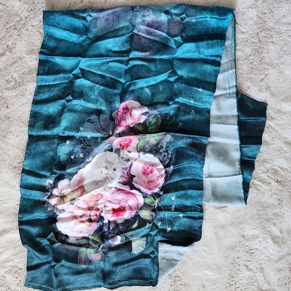 Long silk scarf